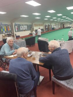 Meadows Park visit local bowls club